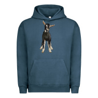 Pigment Midnight Navy Hand Drawn Baby Alpine Goat Urban Hoodie - LillyAllenDesigns
