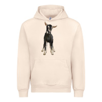 Sandshell Hand Drawn Baby Alpine Goat Urban Hoodie - LillyAllenDesigns