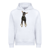 White Hand Drawn Baby Alpine Goat Urban Hoodie - LillyAllenDesigns