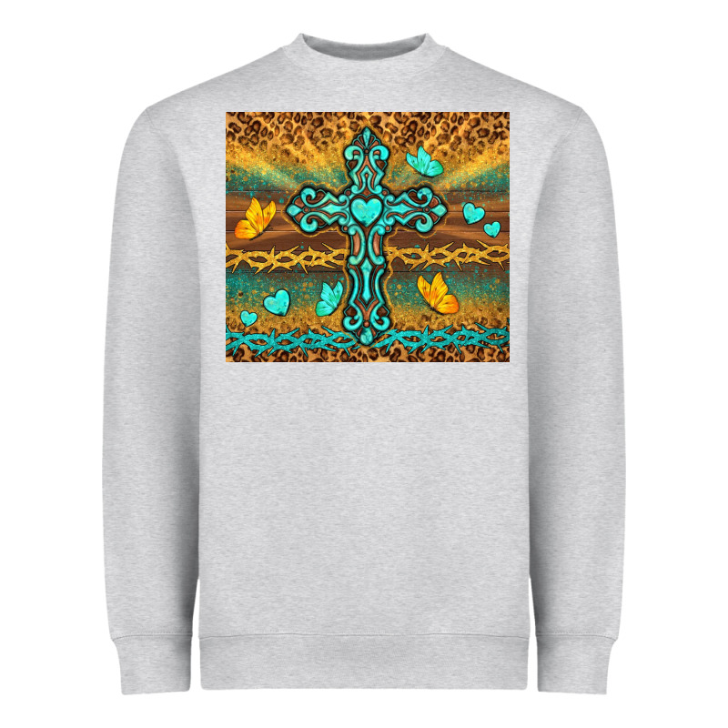 Western Cross Heavyweight Sweatshirt by TumblerDesignByShophia | Teevron