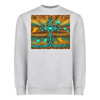 Heather Grey western cross Heavyweight Sweatshirt - TumblerDesignByShophia