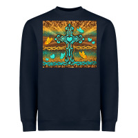 Navy western cross Heavyweight Sweatshirt - TumblerDesignByShophia