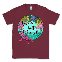 Burgundy life is better at the beach Classic Tee - JahusDesignShop