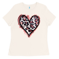 Bone Leopard Glitter Heart Ladies Tee - Jasminsmagicworld