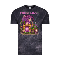 Cloud Black fresh lilac gnome Vintage Tee - BarkalooDesign