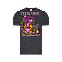 Vintage Black fresh lilac gnome Vintage Tee - BarkalooDesign