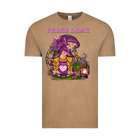 Vintage Coffee fresh lilac gnome Vintage Tee - BarkalooDesign