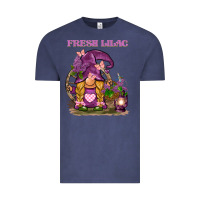 Vintage Denim fresh lilac gnome Vintage Tee - BarkalooDesign