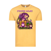 Vintage Mustard fresh lilac gnome Vintage Tee - BarkalooDesign