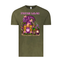 Vintage Olive fresh lilac gnome Vintage Tee - BarkalooDesign