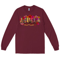 Burgundy Abuela Our Lady Long Sleeve Tee - texasbilliewilder