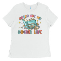 White books are my social life Ladies Tee - MaliasSmallBusiness