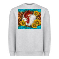 Heather Grey western rooster Heavyweight Sweatshirt - TumblerDesignByShophia