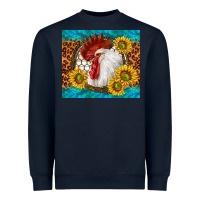 Navy western rooster Heavyweight Sweatshirt - TumblerDesignByShophia