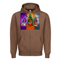 Chestnut halloween gnomes Zipper Hoodie - FaDigitalArtStudio