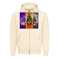 Sandshell halloween gnomes Zipper Hoodie - FaDigitalArtStudio