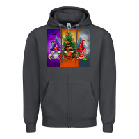 Smoke halloween gnomes Zipper Hoodie - FaDigitalArtStudio