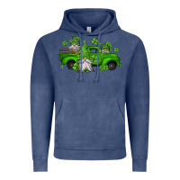 Vintage Denim st patrick's gnomes farm truck Vintage Hoodie - Jasminsmagicworld