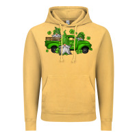 Vintage Mustard st patrick's gnomes farm truck Vintage Hoodie - Jasminsmagicworld