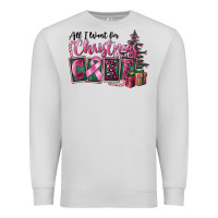 Dove Grey all i want for christmas is cure Premium Sweatshirt - FaDigitalArtStudio