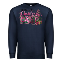 Navy all i want for christmas is cure Premium Sweatshirt - FaDigitalArtStudio