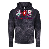 Cloud Black Peace Love Nurse Vintage Hoodie - RanaPortraitStore