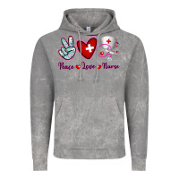 Cloud Rock Peace Love Nurse Vintage Hoodie - RanaPortraitStore