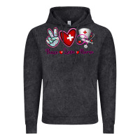 Vintage Black Peace Love Nurse Vintage Hoodie - RanaPortraitStore