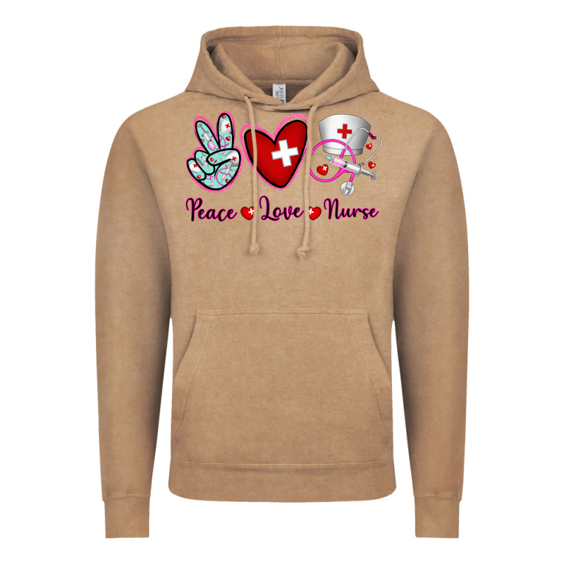 Peace Love Nurse Vintage Hoodie by RanaPortraitStore | Teevron