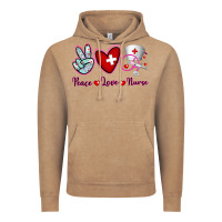 Vintage Coffee Peace Love Nurse Vintage Hoodie - RanaPortraitStore