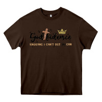 Chocolate Brown godfidence Heavy Core Tee - MaliasSmallBusiness