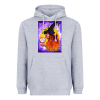 Heather Grey witch with crystal ball air freshener Heavyweight Hoodie - BundleAndBundleShop
