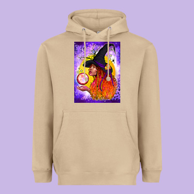 Witch With Crystal Ball Air Freshener Heavyweight Hoodie Designed By Bundleandbundleshop