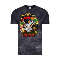 Cloud Black pirate gnome Vintage Tee - BarkalooDesign