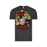 Vintage Black pirate gnome Vintage Tee - BarkalooDesign