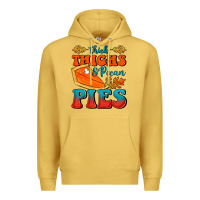 Antique Gold Thick Thighs&Pecan Pies Premium Hoodie - FaDigitalArtStudio