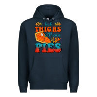 Navy Thick Thighs&Pecan Pies Premium Hoodie - FaDigitalArtStudio