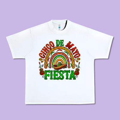 Cinco De Mayo Fiesta Rainbow Urban Heavy Tee Designed By Barkaloodesign