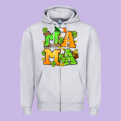 St. Patrick's Day Mama Zipper Hoodie Designed By Oliviacreatesart