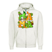 Oatmeal Heather St. Patrick's Day mama Zipper Hoodie - OliviaCreatesArt