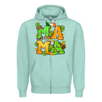 Seafoam St. Patrick's Day mama Zipper Hoodie - OliviaCreatesArt