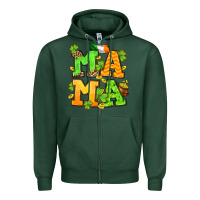 Sports Green St. Patrick's Day mama Zipper Hoodie - OliviaCreatesArt
