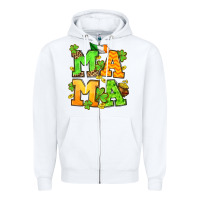 White St. Patrick's Day mama Zipper Hoodie - OliviaCreatesArt