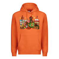 Carrot Christmas coffee cups with Labrador Premium Hoodie - RanaPortraitStore