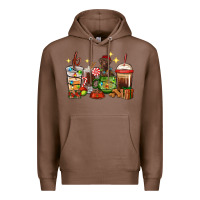 Chestnut Christmas coffee cups with Labrador Premium Hoodie - RanaPortraitStore