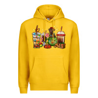 Lemon Christmas coffee cups with Labrador Premium Hoodie - RanaPortraitStore