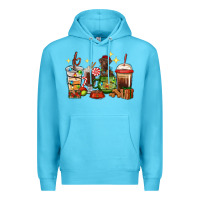 Ocean Blue Christmas coffee cups with Labrador Premium Hoodie - RanaPortraitStore