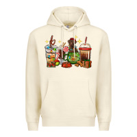 Sandshell Christmas coffee cups with Labrador Premium Hoodie - RanaPortraitStore