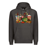 Smoke Christmas coffee cups with Labrador Premium Hoodie - RanaPortraitStore