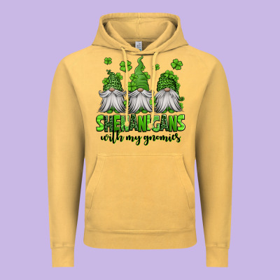 Shenanigans With My Gnomies St Patricks Day Gnomes Vintage Hoodie Designed By Jasminsmagicworld